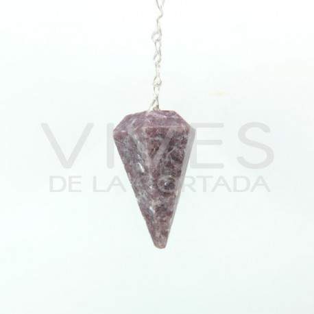 Péndulo Facetado de Mica Lepidolita
