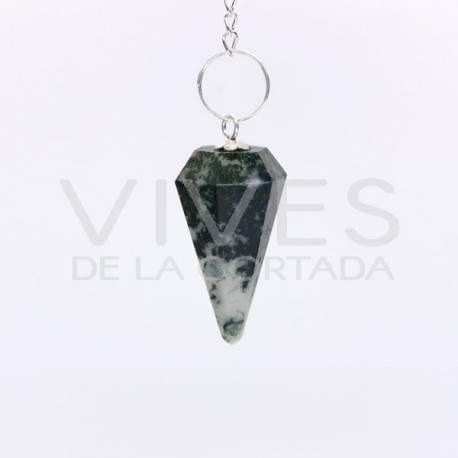 Pendule à facettes en agate mousse