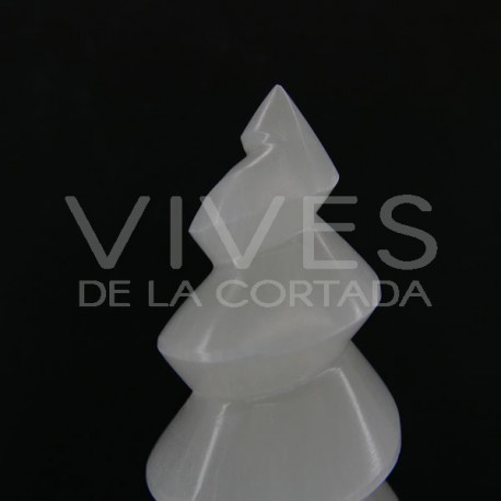 Torre de selenite polida em espiral 2