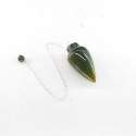 Pêndulo em forma de gota de heliotrópio ou de jaspe sanguíneo