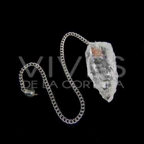 Péndulo en Bruto de Cuarzo Blanco