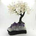 Arbre de Quartz Grand avec base de druse d'améthyste