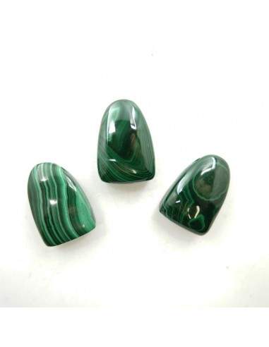 Pendentif de Malachite Galet Plat Percé