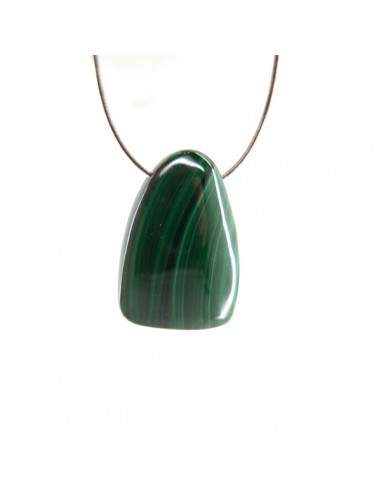 Pendant of Malachite Plane Roll Pierced