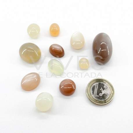 Cabujónes Grándes de Adularia (Pack 10gr)
