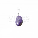 Pendant Dyed Lilac Agate Tumbled