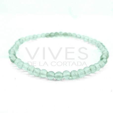 Pulsera de Fluorita Verde Bola Lisa 4mm
