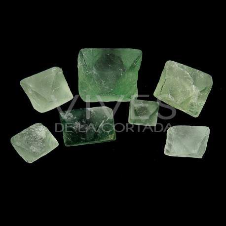 Fluorita arco iris Octaedros naturales (Pack 250gramos)