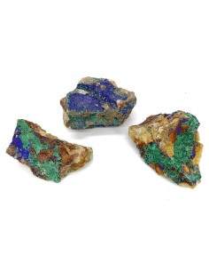 Azurita en bruto con malaquita. Pack 0,250Kg