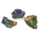 Azurite em bruto com malaquite