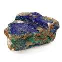 Azurite em bruto com malaquite