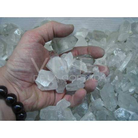 pointes de Quartz petit blanc rugueux