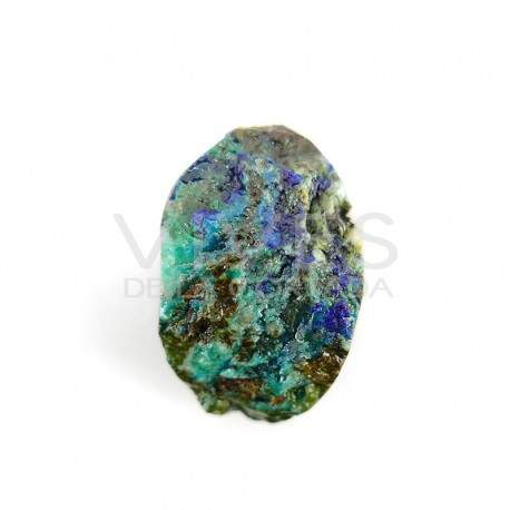 Azurite com cabochão de malaquite