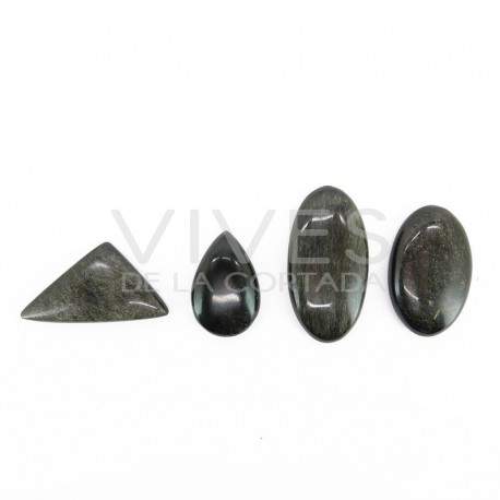 Cabujón de Obsidiana Plateada (Pack 30gr)