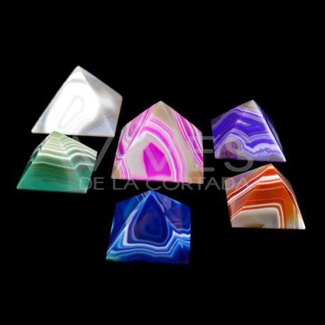 Pirámides de Ágata Teñidas Pack 500gr