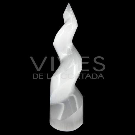 Spiral polished tower of Selenite