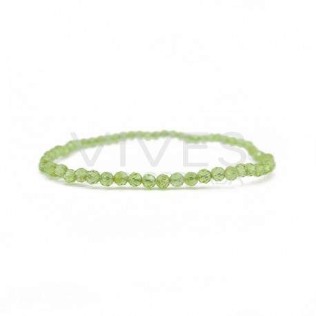 Bracelet of Peridot Faceted 3mm