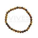 Pulseira de olho de tigre para crianças 4mm