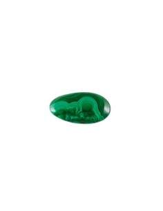 Pingente oval de malaquita com furo