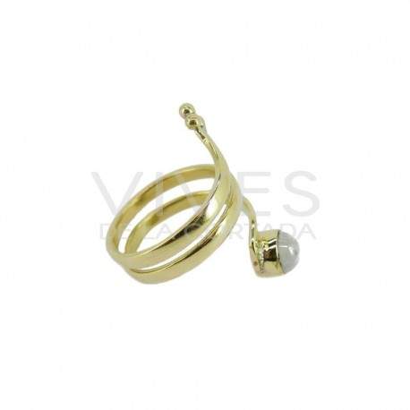 Ring of Bronze with Mineral -26-