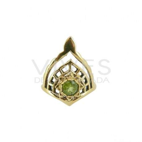 Anillo de Bronce con Mineral Aleatorio -33-