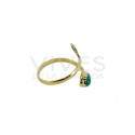 Anillo de Bronce con Mineral Aleatorio -62-