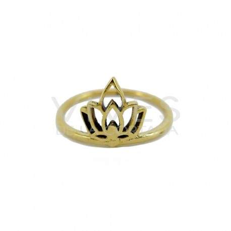 Anillo de Bronce con Mineral Aleatorio -40-
