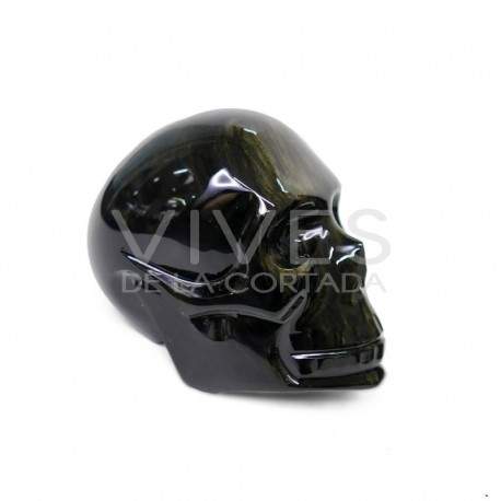 Calavera de Obsidiana Dorada