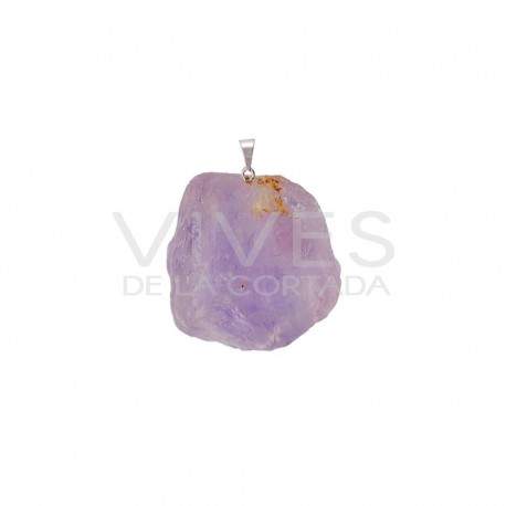 Pendentif Minerai brut plaqué argent