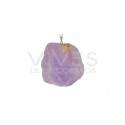 Pendant Raw Ore with Silver Plating