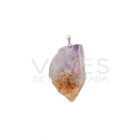 Pendant Raw Ore with Silver Plating