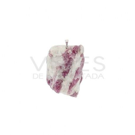 Pendant Raw Ore with Silver Plating