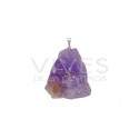 Pendant Raw Ore with Silver Plating