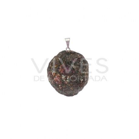 Pendant Raw Ore with Silver Plating