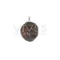 Pendant Raw Ore with Silver Plating