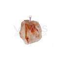 Pendant Raw Ore with Silver Plating