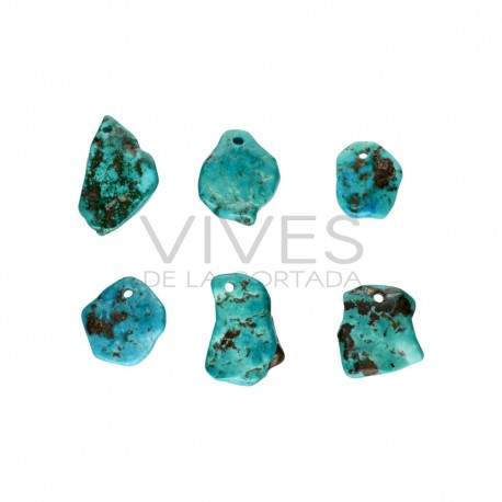 Pendentif turquoise naturelle percée (5-8g)