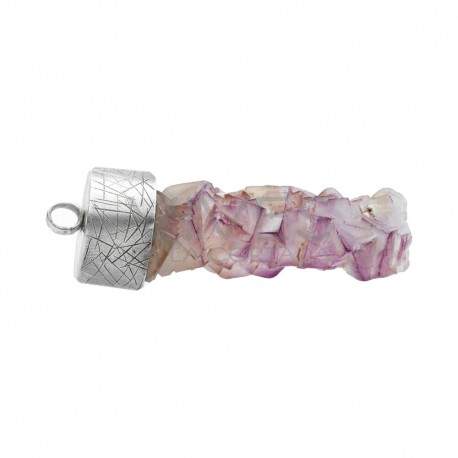Pendentif Stalactite en Fluorite et Argent 925