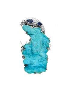 Pendentif hémimorphite en argent 925