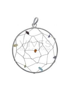 Pendant Dreamcatcher Big in Silver Plating