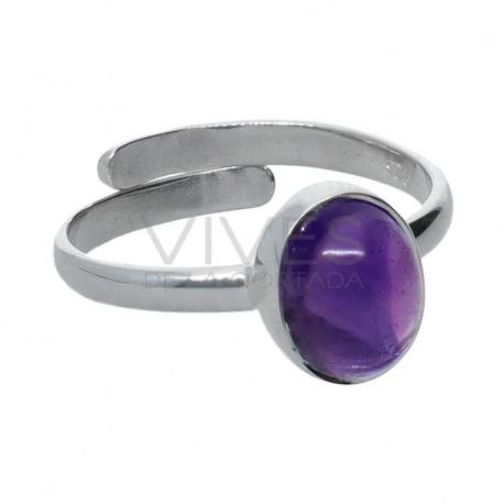 Améthyste ovale en argent 925