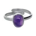 Oval Amethyst Set in 925 Sterling Silver