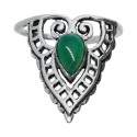 Ring in Silver Plating with Mineral -A74-