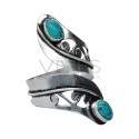 Ring in Silver Plating with Mineral -A66-