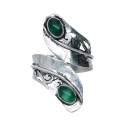 Ring in Silver Plating with Mineral -A66-