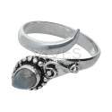 Ring in Silver Plating with Mineral -A65-