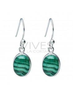 Malachite ovale en argent 925 2
