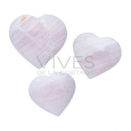 Cœurs de Mangano en Calcite Rose (Pack 500gr)