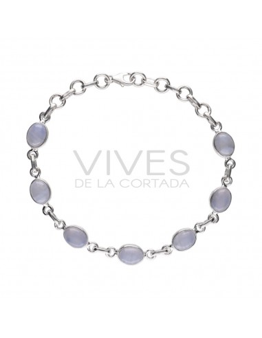 Small Chalcedony Bracelet in Sterling...