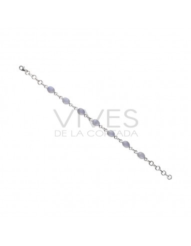 Small Chalcedony Bracelet in Sterling...
